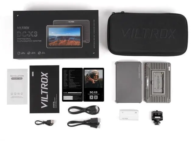 Alt view image 5 of 5 - VILTROX DC-X3 Touchscreen FHD IPS Camera Monitor, 2000 nits 4K SDI HDMI in/Out Video Field Monitor Kit with Sunshade Hood, 3D LUT, Waveform, Histogram & Vectorscope Tools, Black