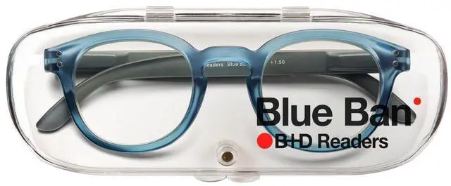 Alt view image 3 of 5 - B + D Reading glasses - Brand Blue Ban Readers - Material Frame and temple: PC - Temples with flex - Blue Light filter lenses - Blue Color - +3.00