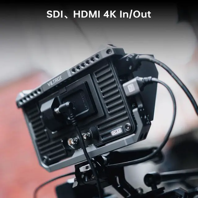 Alt view image 4 of 5 - VILTROX DC-X3 Touchscreen FHD IPS Camera Monitor, 2000 nits 4K SDI HDMI in/Out Video Field Monitor Kit with Sunshade Hood, 3D LUT, Waveform, Histogram & Vectorscope Tools, Black