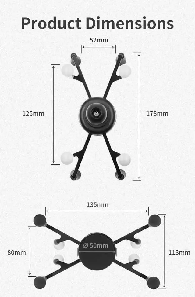 Alt view image 2 of 5 - Strg Car Tablet Mount with Suction Cup Mount Base for 6" Tablets, Car Tablet Holder for Car Truck Vehicle Windshields Window and More Smooth Surface