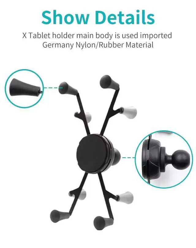 Alt view image 4 of 5 - Strg Car Tablet Mount with Suction Cup Mount Base for 6" Tablets, Car Tablet Holder for Car Truck Vehicle Windshields Window and More Smooth Surface