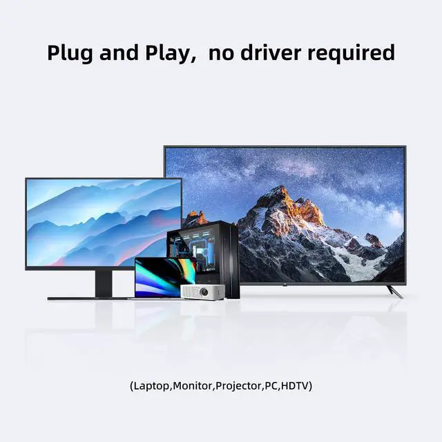Alt view image 5 of 5 - Maqze 4K@60Hz DisplayPort to Dual HDMI Adapter  Display Port to 2 HDMI Splitter, MST Dual Monitor Splitter for Computer Laptop Graphic Card,PC,Windows