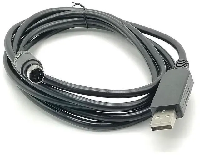 Main image of RIKYJIC FT232RL USB Male to Mini Din 6-Pin Male Round Head Cable for Schneider Sepam RS232 Communication (3 Meter)