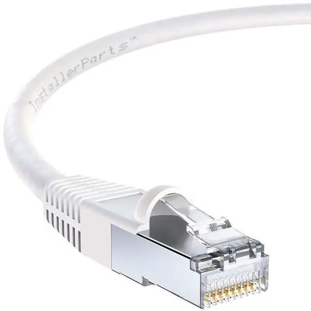 Main image of InstallerParts (10 Pack Ethernet Cable CAT6 Cable Shielded (SSTP/SFTP) Booted 0.5 FT - White - Professional Series - 10Gigabit/Sec Network/High Speed Internet Cable, 550MHZ