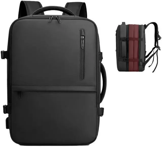 Main image of JUNYRRYO Carry on Travel Backpack for Airplanes, 35L Suitcase Backpack Luggage Business Work Weekender Bag, TSA Laptop Backpack Flight Approved, Expandable Black Travel Backpack for Men Women