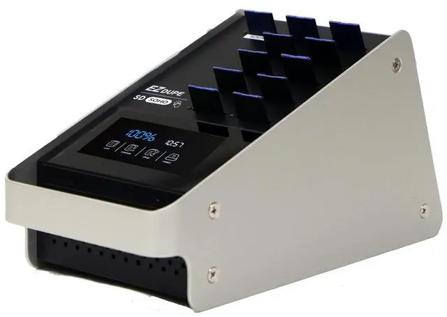 Alt view image 5 of 5 - EZ Dupe SOHO Touch 1 to 10 SD Duplicator - Secure Digital Card and MicroSD TF Media Memory Copier (with Adapter) Cloner & Eraser with Touch Screen (DM-FD0-11SD10TP)
