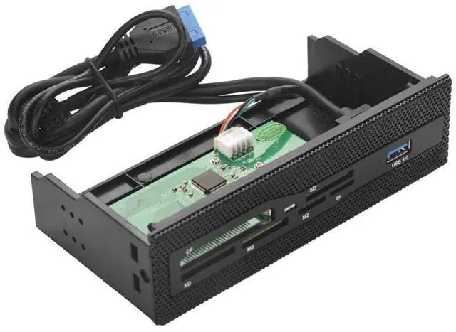 Main image of Front Panel USB 3.0 6 Port, PC Internal Reader with USB 3.0 Port, M2//MS/XD/CF/TF Reader for 5.25" Computer Case Front Bay