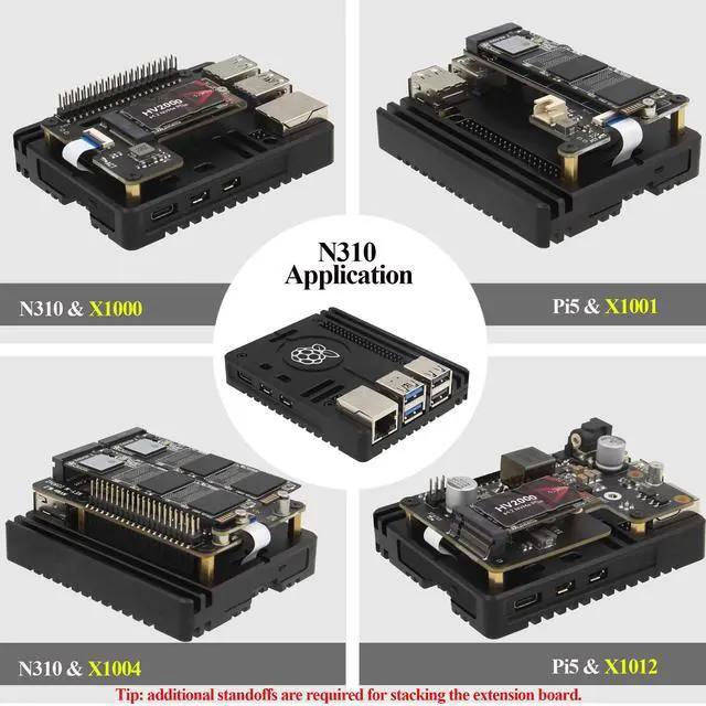 Alt view image 4 of 5 - Geekworm N310 Ultra-Thin CNC Aluminum Alloy Passive Cooling GPIO Heatsink Case for Raspberry Pi 5 2GB/4GB/8GB/16GB Computer