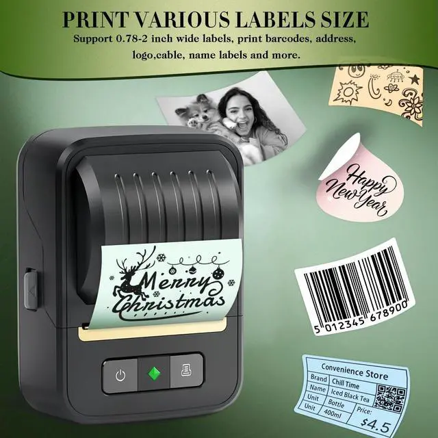 Alt view image 5 of 5 - Label Maker Machine with Tape, 2 Inch Portable Bluetooth Label Makers, N20 Wireless Thermal Label Printer for Small Business, Office, Home, School, Barcode Address Logo Inkless Labeler for Phone