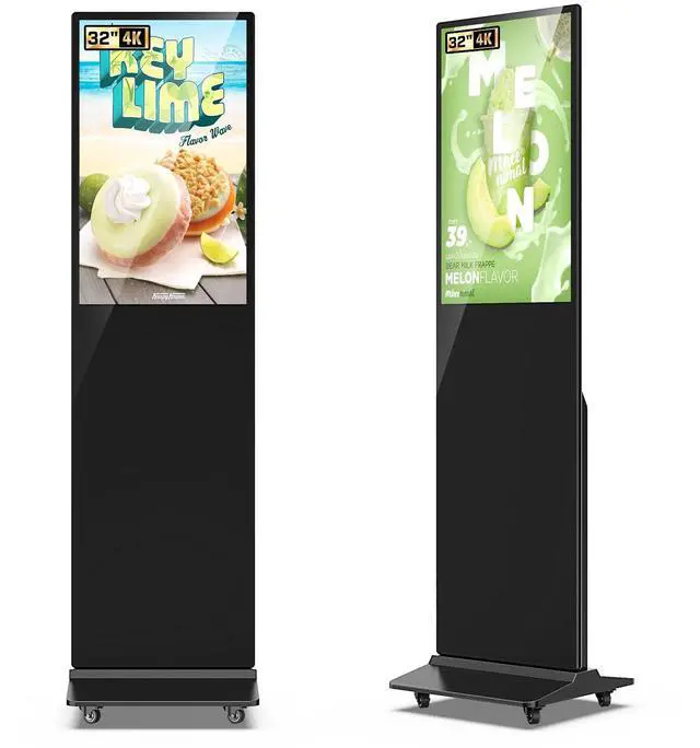 Main image of JASZDOT 32'' Digital Signage Display, 4K LCD Screen Advertising Display Kiosk Interactive Displays LCD Totem Floor Standing Auto AD Player with USB/HDMI/WiFi Android OS