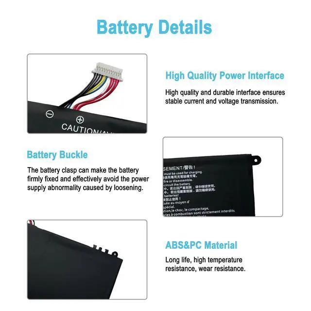 Alt view image 3 of 5 - 45.6Wh 4588105-2S Replacement Laptop Battery for Dynabook Satellite Pro C50D-B-100 C50D-B-11X C50D-B-11Y C50D-B-10B C50D-B-10C C50D-B-10D C50D-B-10E for MEDION Akoya E15403 Series 6000mAh 7.6V