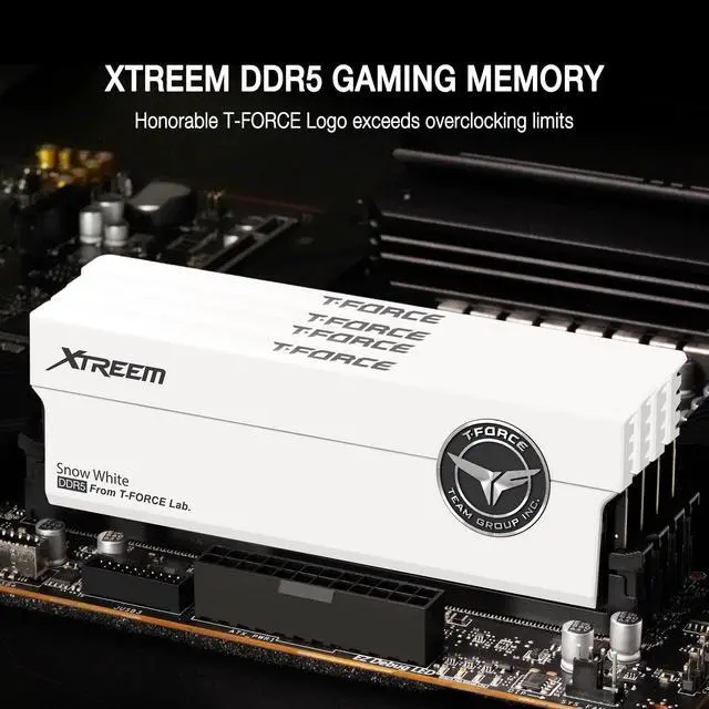 Alt view image 2 of 5 - TEAMGROUP T-Force XTREEM DDR5 Ram 48GB (2x24GB) 7200MHz PC5-57600 CL34 M-DIE Desktop Memory Module Ram for Intel XMP 3.0 & AMD Expo Compatible White FFWD548G7200HC34ADC01