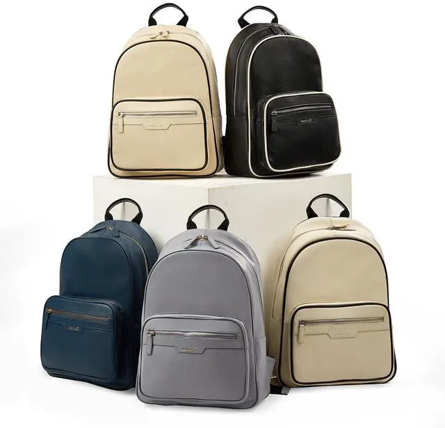 Alt view image 3 of 5 - JIMMY LUCKY Light ApricotWork Backpack - Designer Travel Laptop Backpack, Casual Daypack for Women, College Backpack for Students & Adults, School Bag,Mochila(light apricot)