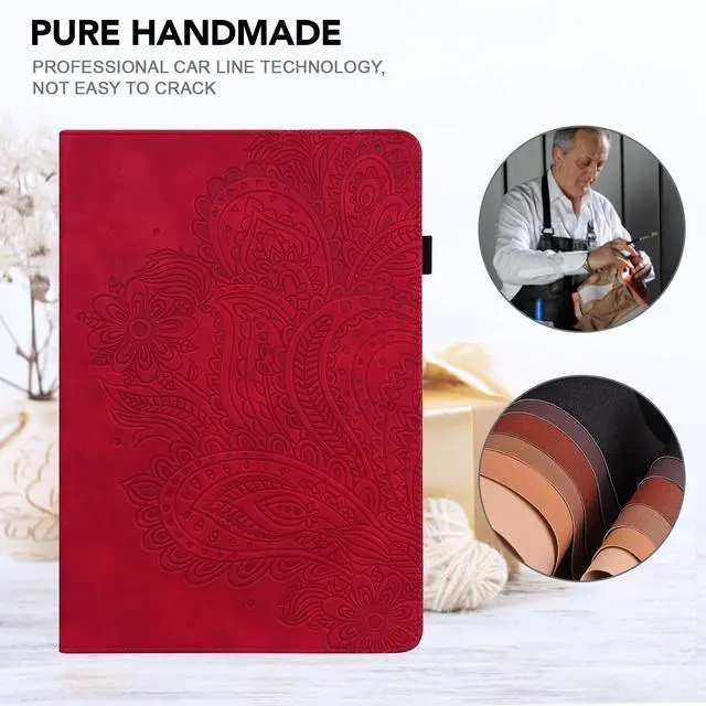 Alt view image 5 of 5 - VODEFOX Case for 7" Kindle Paperwhite 12th Generation 2025/2024 & Kindle Colorsoft Signature Edition 2024,PU Leather Cover for Kindle Paperwhite Signature 2024 7 Inch - Red