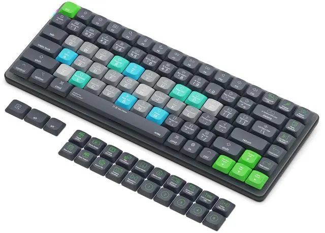 Alt view image 3 of 5 - JCPAL Final Cut Pro Keyboard  Dash Wireless Shortcut Keyboard for Mac and PC  Shortcut Hotkeys, Color-Coded Key Guide, Fully Customizable, Compact Low-Profile Design