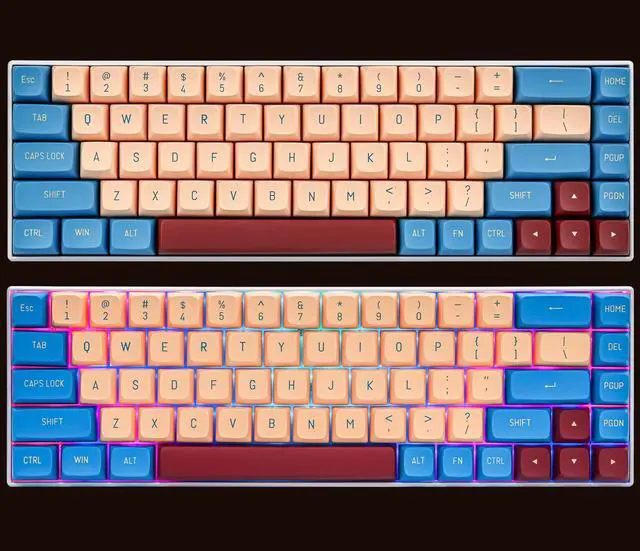 Alt view image 4 of 5 - surmen Custom 160 Keycap Set CSA Profile Doubleshot Ball Shape Caps Cherry-MX Style US/ISO Layouts for 60%, 65%, 75%, TKL Mechanical Keyboards (Gong)