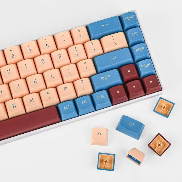 Alt view image 5 of 5 - surmen Custom 160 Keycap Set CSA Profile Doubleshot Ball Shape Caps Cherry-MX Style US/ISO Layouts for 60%, 65%, 75%, TKL Mechanical Keyboards (Gong)