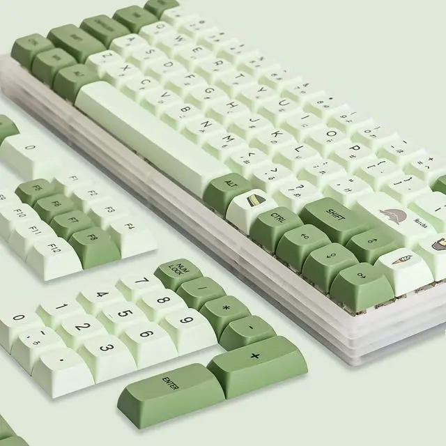 Alt view image 5 of 5 - GTSP XDA Profile Japanese Keycaps 60 Percent PBT 122 Key Green Keycaps Set for Cherry MX Covers Tenkeyless 60% 65% Gaming Keyboard (Matcha)