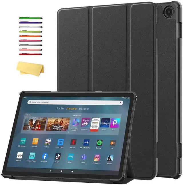 Main image of UUcovers for Amazon Kindle Fire Max 11 Tablet Case 13th Generation (2023 Release) 11" with Stand [Auto Wake/Sleep] Slim Lightweight Folio Trifold Shell Smart Hard Back Cover for Fire Max 11, Black