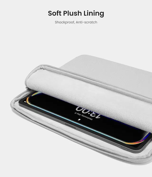 Alt view image 3 of 5 - tomtoc Tablet Sleeve Case for 2025 13 Inch iPad Air M3&M2, iPad Pro M4, 12.9-in iPad Pro M2&M1 6th/5th with Magic Keyboard and Smart Keyboard Folio, 12.4-in Galaxy S10+/S9+ with Accessories Pocket