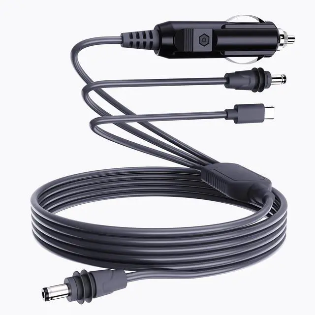 Main image of Edihia Starlink Mini Car Adapter 3-in-1 Cable  USB-C, DC & Cigarette Lighter, Waterproof Replacement for Starlink Mini (16.4FT)