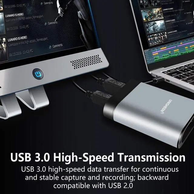 Alt view image 4 of 5 - Unisheen 4k HDMI SDI Video Capture Card, 4K30 HDMI to USB 3.0 Capture Card for Streaming Work with Camera/Xbox/PS4/PS5/PC/OBS