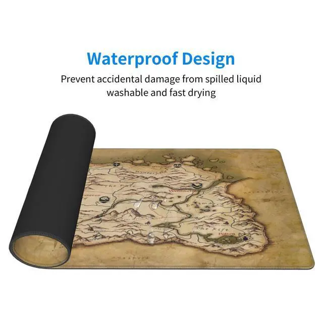 Alt view image 5 of 5 - Generic Mouse Pad Non-Slip Rubber Base Mouse Pad Waterproof Desk Writing Mat for Office Home 12x31.5in, Black5