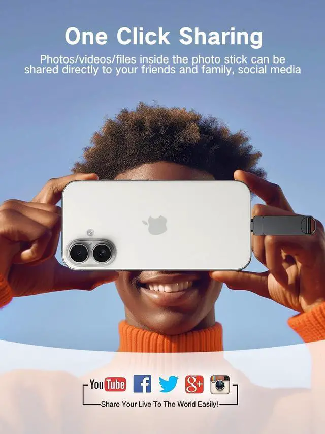 Alt view image 5 of 5 - AUAMOZ 512GB Flash Drive Intended for iPhone, Memory Stick Storage Files Photos Videos Backup, Compatible with iPhone iPad Android PC, Plug and Play, No Application Required (Metal Gray)