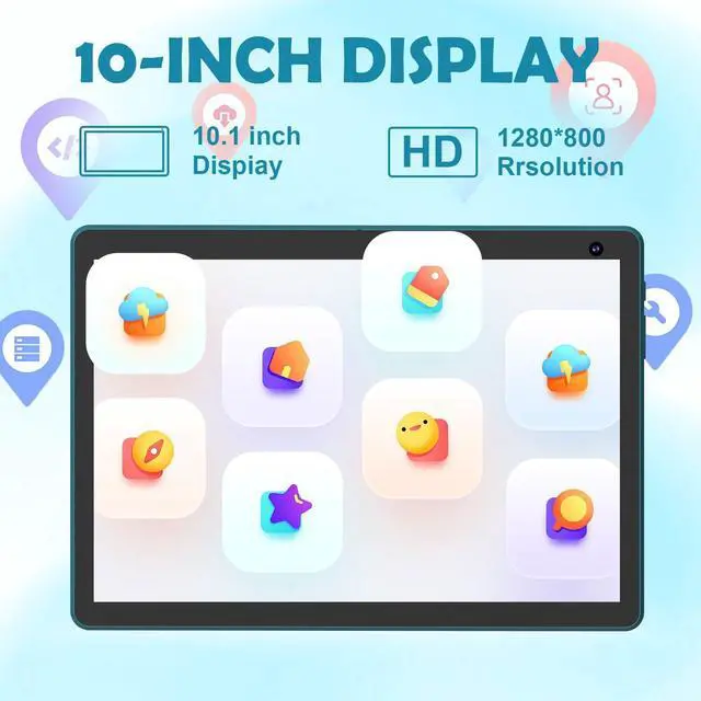 Alt view image 2 of 5 - Android 15 Tablet 10 inch, 2 in 1 Tablet with Keyboard, 6GB RAM+32GB ROM Support 1TB Expandable Tablets PC, Quad-Core CPU, HD Screen, BT, WiFi, Long Battery Life Tablets with Case Mouse Stylus, Navy