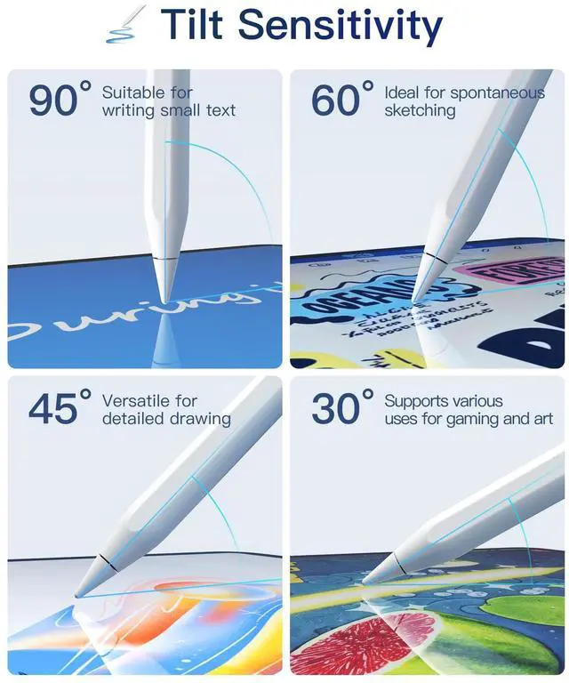 Alt view image 5 of 5 - Inateck iPad 10th Gen Keyboard Case with Stylus Pen,5Mins Fast Charging Pencil with Palm Rejection,Uitralight iPad Keyboard Case for iPad Air 6 2024 11",BK2007 Gray