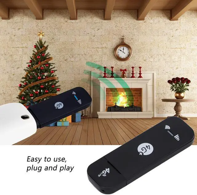 Alt view image 3 of 5 - 4G LTE Router, Portable Mobile 4G USB, 150Mbps USB Adapter, Strong Network Adapter for Laptop Computer, Desktop, 4G LTE Modem (Black)