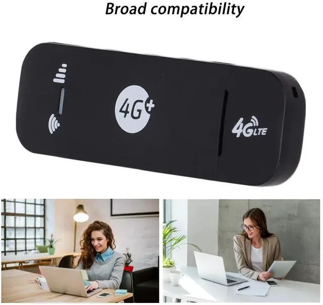 Alt view image 4 of 5 - 4G LTE Router, Portable Mobile 4G USB, 150Mbps USB Adapter, Strong Network Adapter for Laptop Computer, Desktop, 4G LTE Modem (Black)