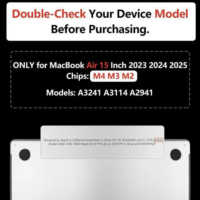 Alt view image 2 of 5 - TWOLSKOO for MacBook Air 15 inch Case 2025 2024 2023 Release M4 A3241 M3 A3114 M2 A2941, Plastic Hard Shell & Screen Protector & Keyboard Cover & Type C Adapter, Gold Cherry Blossom