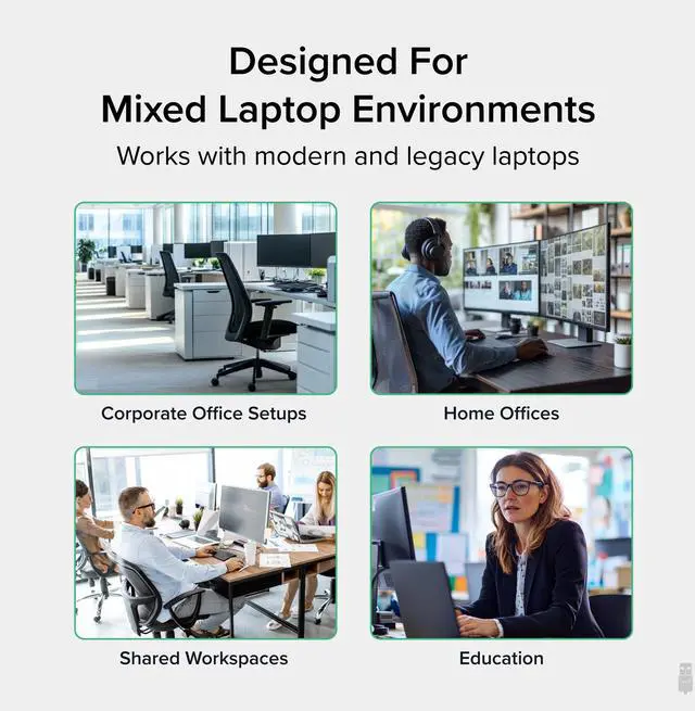 Alt view image 5 of 5 - Plugable USB 3.0 Universal Docking Station for Windows, macOS, ChromeOS (Dual HDMI Monitors or DVI/VGA, Gigabit Ethernet, Audio, 6 USB Ports)