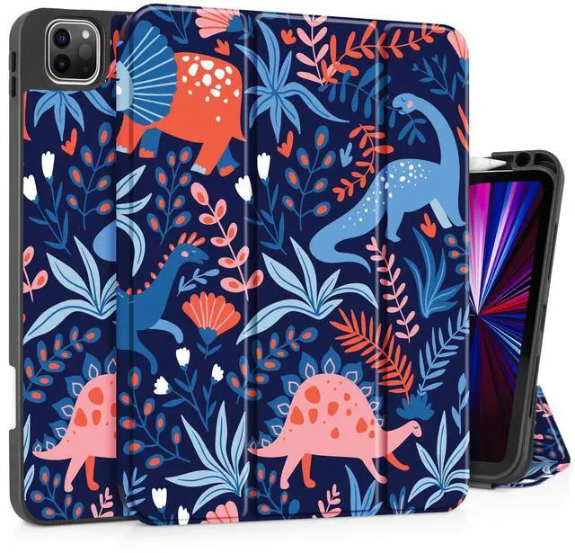 Main image of Tuiklol iPad Pro 11 for 2022 2021 Gen 4ht/3rd Case, Magnetic Smart Case with Soft TPU Back Cover, Pencil Holder, Auto Wake/Sleep for iPad 11 Inch 2020 2018 Gen 2nd/1st Cover for Kid,Dinosaur