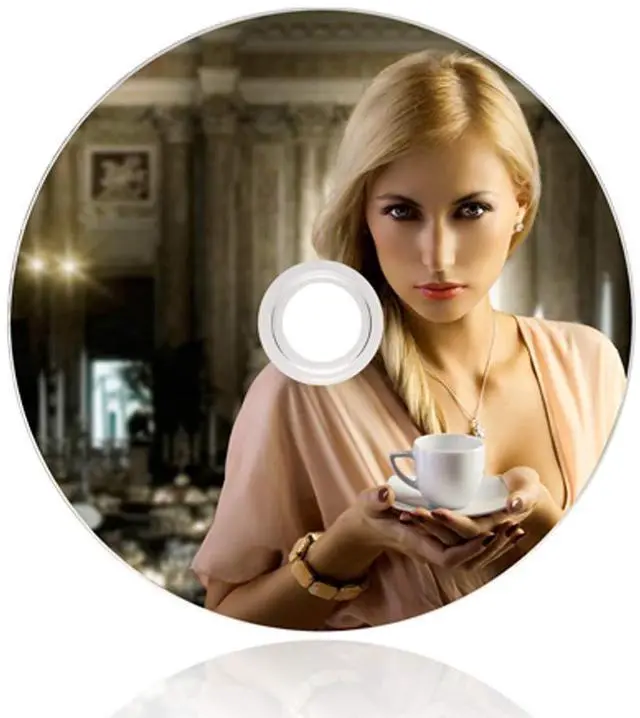 Alt view image 2 of 5 - 50 Pack Ritek Pro (Professional Grade) CD-R 52X 700MB Watershield Water Resistant Glossy White Inkjet Hub Printable Blank Recordable Disc,Light green,R80JS52-RTPWGN50CB