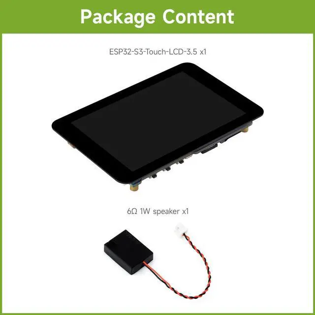 Alt view image 2 of 5 - Waveshare ESP32-S3 3.5inch Capacitive Touch Display, 320x480 IPS, 262K Colors, Camera Interface, Supports Wi-Fi & Bluetooth 5, ESP32 Development Board with Display
