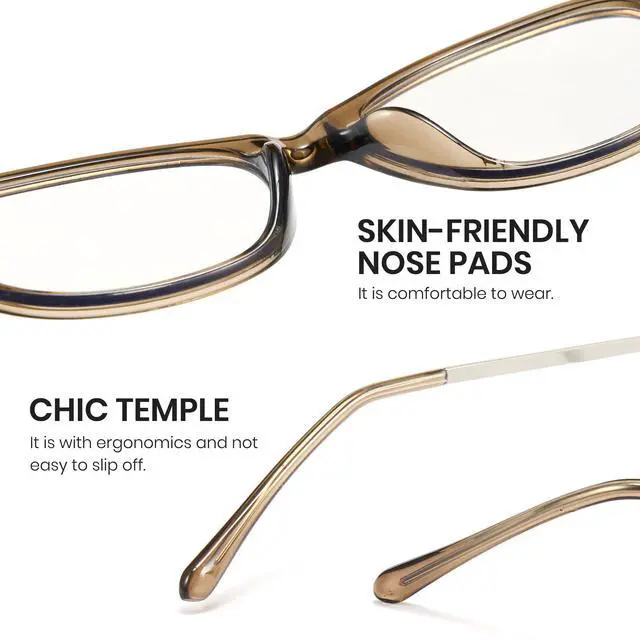 Alt view image 5 of 5 - Cyxus Photochromic Glasses for Women Men UV Protection with Blue Light Blocking8257i39 Olive Green