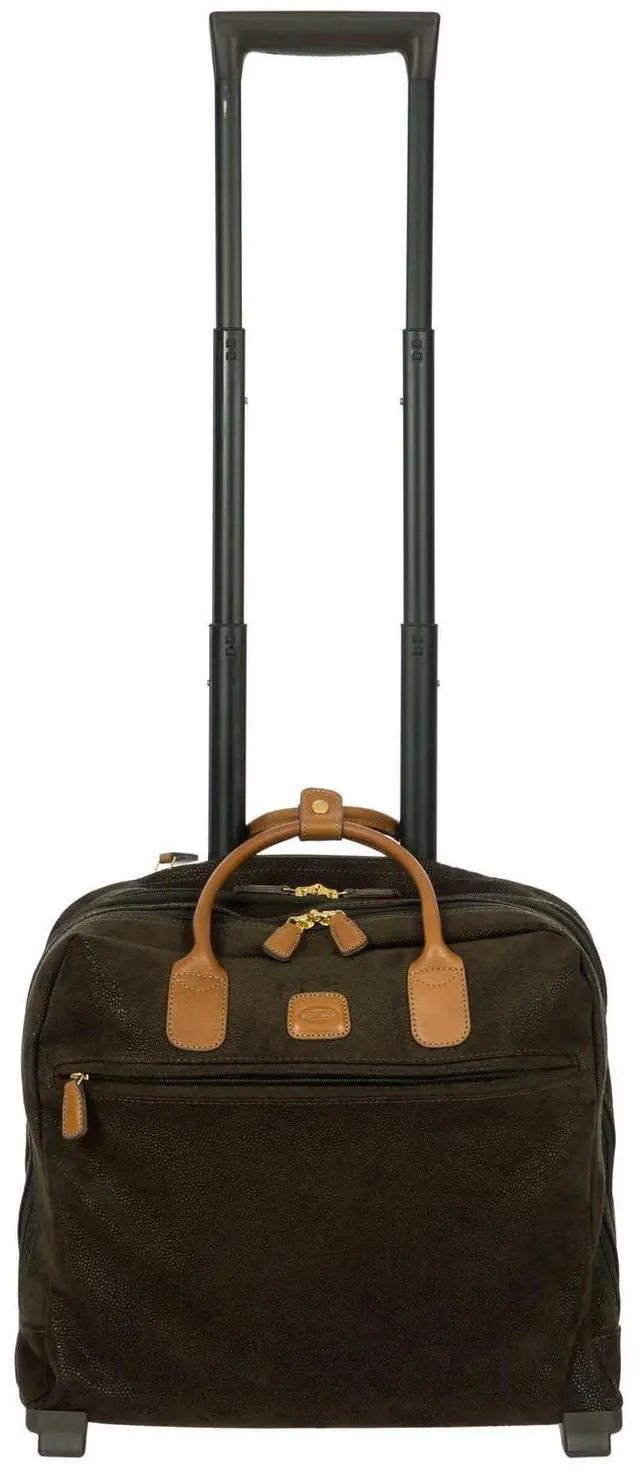 Alt view image 3 of 5 - Bric's Life Tropea Ultralight International Carry-on Laptop|tablet Pilot Case Spinner Carry-On Luggage, Olive