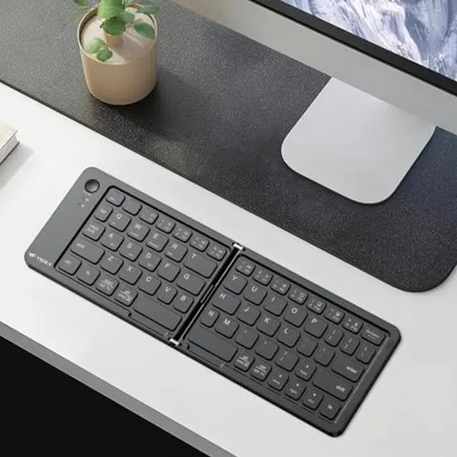 Alt view image 4 of 5 - Foldable Bluetooth Keyboard, Ultra-Thin Portable Wireless Keyboard with Backlit, Lightweight for Laptop, iPad, iPhone, Android, Windows, Mac