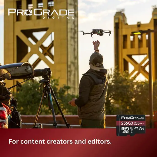 Alt view image 2 of 5 - ProGrade Digital microSD Memory Card - V30 microSD Card for DSLR and Action Cameras - High Speed Transfer of Files & Large Storage - Up to 200MB/s Read Speed (256GB)