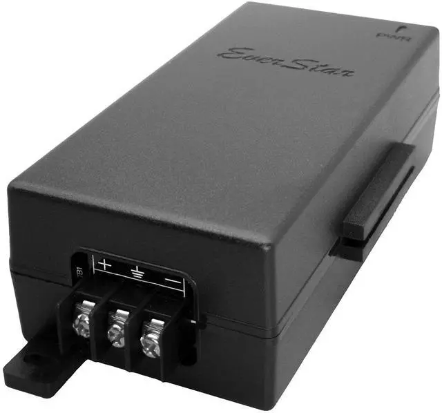Main image of EverStar iPoE-35W56GDW-at Gigabit | 9-36V DC in | 56V 0.625A/35W DC PoE+ Out | DC-DC convertor + 802.3at PoE+ Mode A&B Injector for ePMP2000/3000, Force400/425, Q61 | Black