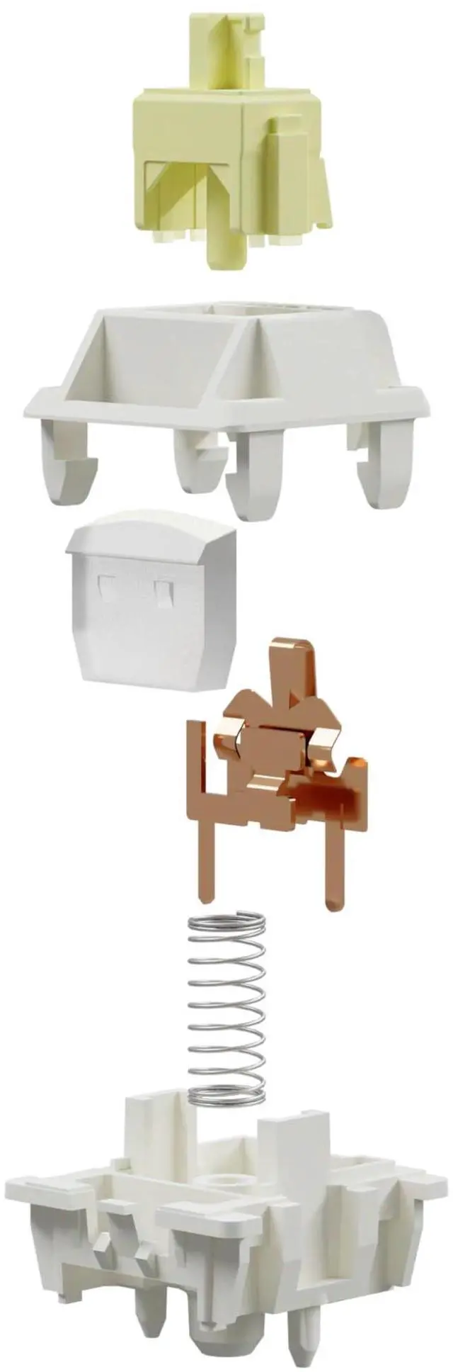 Alt view image 5 of 5 - GATERON Creamy Linear Silent Keyboard Switch for Mechanical Gaming Keyboard, 5-Pin 45gf Quiet Pre-Lubed Switches with Standard MX Structure (108pcs)