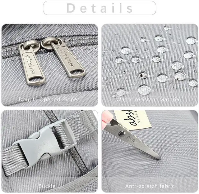 Alt view image 3 of 5 - abshoo Large Heavy Duty Backpack For School College Bookbag Casual Multi Pocket Travel Backpacks (Grey)