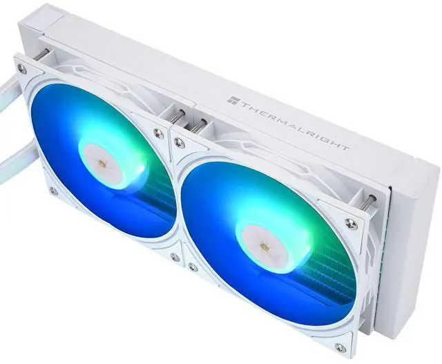 Alt view image 3 of 5 - Thermalright FW SE 240 ARGB White CPU Water Cooler with 2 PWM ARGB Fans with 2000RPM,IPS LCD Screen with 320*240 Resolution,Liquid CPU Cooler with 2-in LCD Display,PC Cooler for AM5,Intel LGA1851/1700