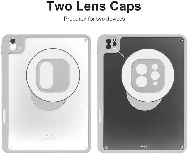 Alt view image 5 of 5 - Dwopar Case for iPad Air 13 Inch M3/M2 2025/2024, iPad Pro 12.9 Inch 6th/5th Generation 2022/2021 with Pencil Holder, Vertical Stand, Detachable Magnetic Trifold Stand Case,Auto Wake/Sleep, Gray