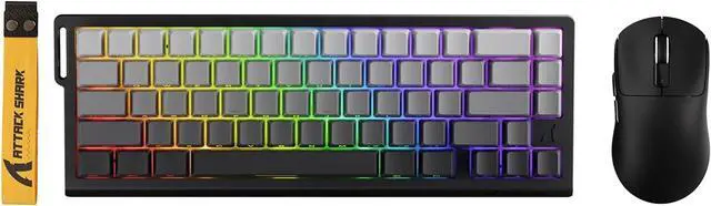 Main image of ATTACK SHARK X68 HE Wired Magnetic Keyboard with X3 Wireless Gaming Mouse Combos, 8KHz Rapid Trigger Keyboard, 0.01mm RT Accuracy, 49g Superlight Mouse, PAW3395, 26000 DPI - Moonlit Night