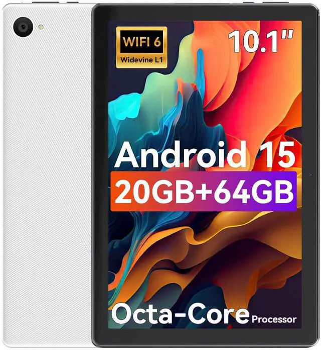 Main image of URAO Tablet,10.1" Android Tablet with Octa-core Processor 20GB RAM 64GB ROM HD IPS Touchscreen 8H Battery, Wi-Fi 6, BT 5.0, Dual Camera, Android 15 Tablets 2025