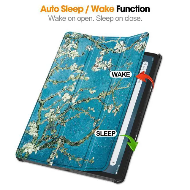 Alt view image 5 of 5 - UUcovers for Amazon Kindle Fire Max 11 Tablet Case (13th Generation, 2023 Release) 11" Slim Folio Trifold Stand Smart Hard Lightweight Cover for Fire Max 11 with Auto Wake/Sleep,Blossoming Almond Tree