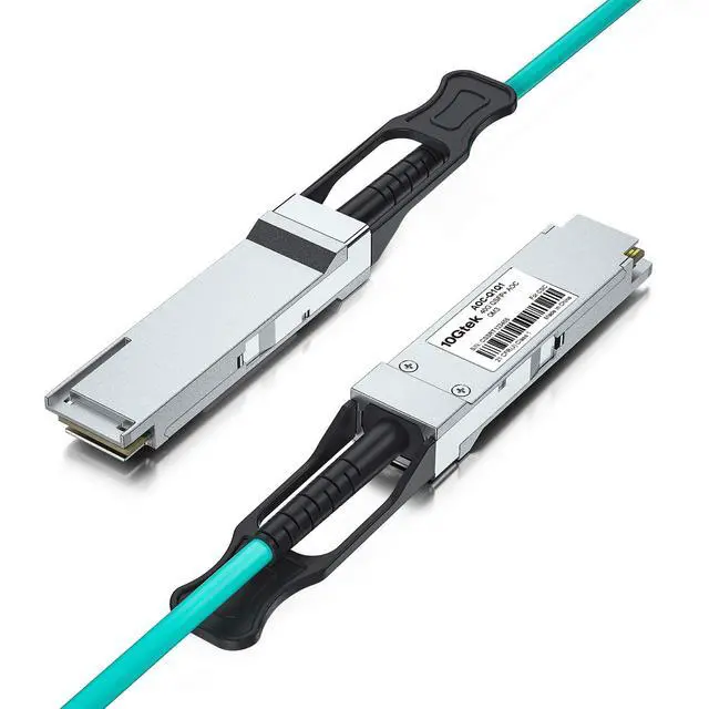 Alt view image 2 of 3 - 10Gtek 40G QSFP+ AOC Cable - 40GBASE Ethernet Active Optical Cable, QDR, MMF for Cisco QSFP-H40G-AOC15M, Supermicro CBL-QSFP+AOC-15M and Open Swich, 15-Meter